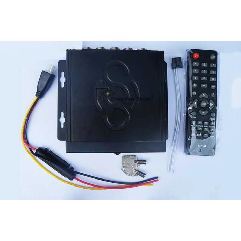 Car AHD DVR 4 Channel 1080P AHD SD Vehicle Mobile DVR Video Recorder Real-Time View Monitor 12-36V