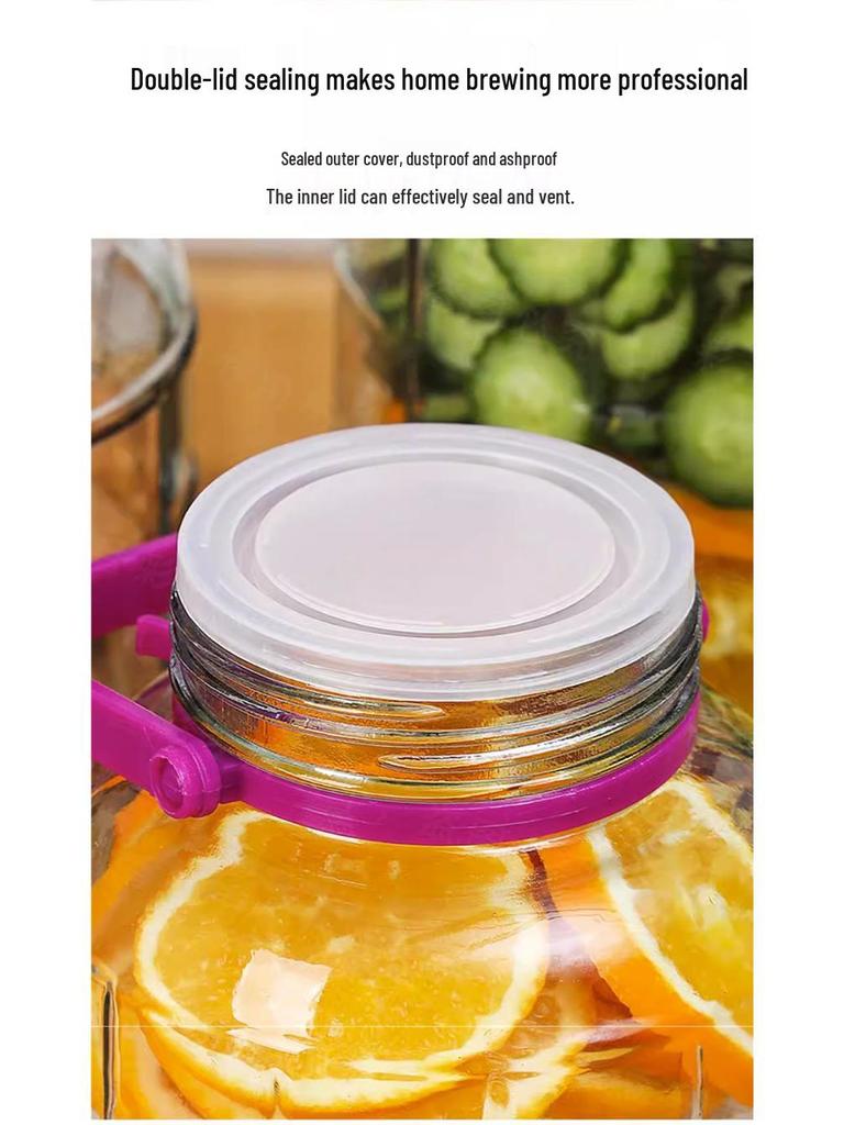 Large Capacity Sealed Glass Jar: Perfect for Wine, Kimchi, Pickling, and Brewing