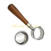 L8RE Bottomless 58mm Coffee Portafilter with Wooden Handle Espresso Machine Accessory