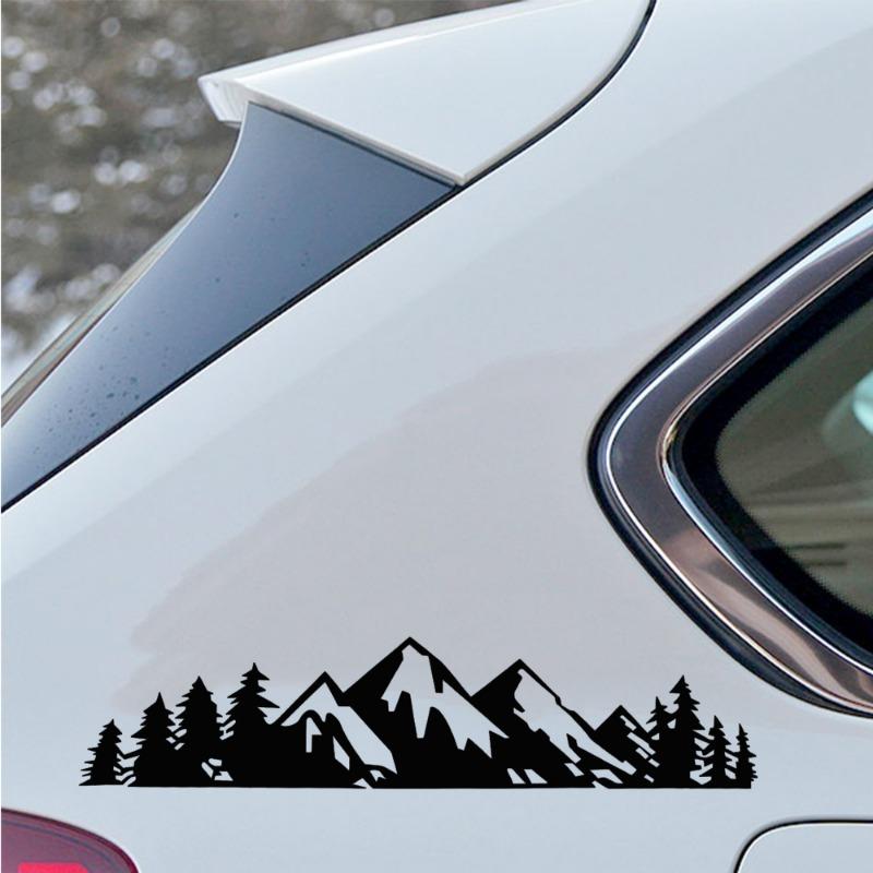 Auto Außenaufkleber Wald Schnee Berg Styling Personalisierte Aufkleber Auto Mode Dekoration Aufkleber Dekoratives Zubehör