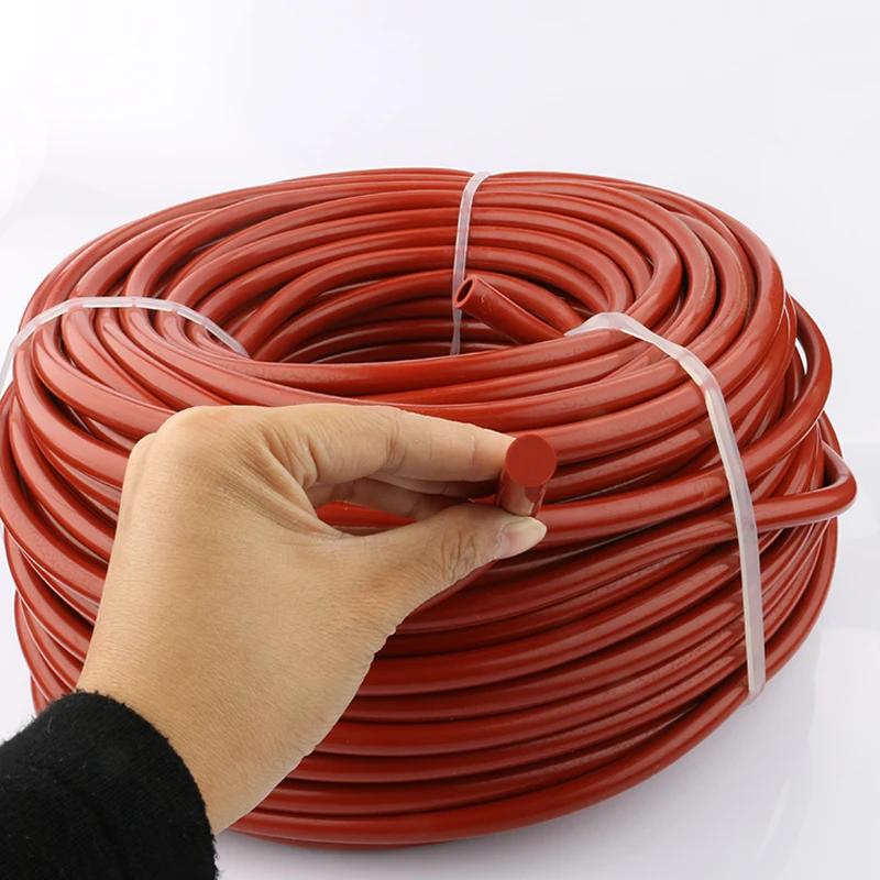 Tira de vedação redonda de silicone sólida VERMELHA Diâmetro 1-23mm tira de vedação redonda vermelha resistente a altas temperaturas tira de borracha de silicone