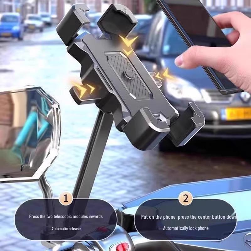 Electric Vehicle & Bike Phone Holder for Delivery Riders - Secure Mount for Navigation