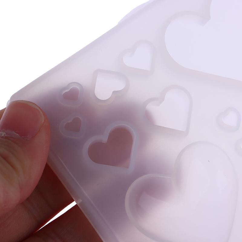 3D Lovely Heart Shape Silicone Mold Diy Jewelry Earrings Pendant Tools Kitchen Cake Baking Decoration Chocolate Mold