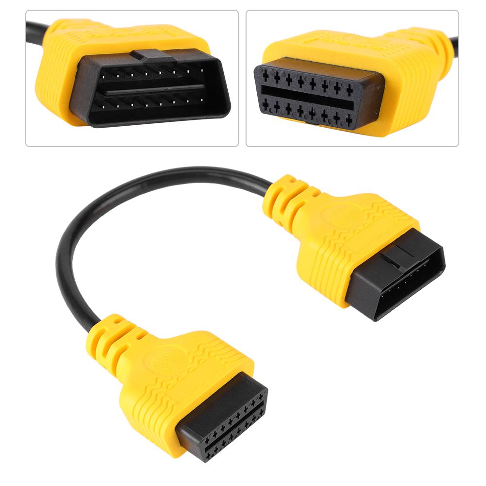 11.8in OBD2 Extension Cable 16Pin Male To Female Extend Cord Connector Diagnostic Adapter