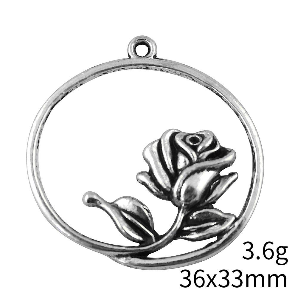 Back To School Bag Charms Rose Lotus Charms Pendant Women's Bags Bracelet Pendant