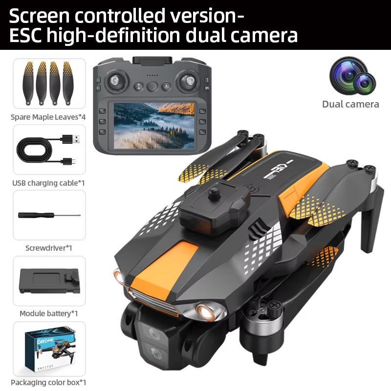 2025 New LF669 RC Drones Wide-angle 8K HD Professinal Duals Camera 4.5-inch Screen Remote Control 360° Obstacle Avoidance Quadcopter Toys