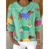 Womens Oversized Long Sleeve Crewneck Sweatshirt 2025 Fall Casual Pullover With 3D Print Acrylic Fabric