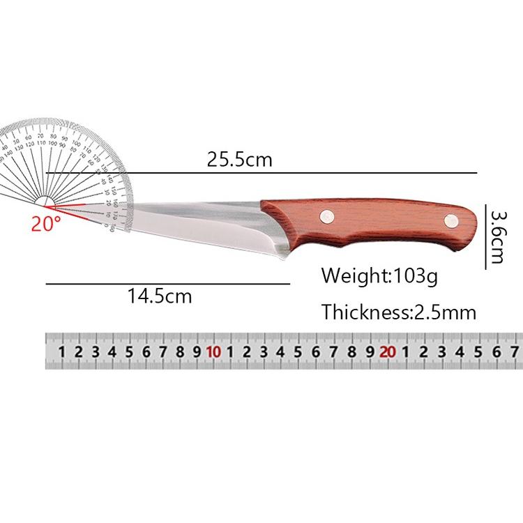 Professional Boning Knife, Ultra Sharp Stainless Steel Curved Blade Kitchen Knife for Meat, Poultry, Fish Deboning & Trimming