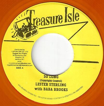 

7-дюймовая пластинка LESTER STERLING / BABA BROOKS / JUS - So Long / After A Storm НЕТ Treasure Isle Ямайка Регги, Ска и Даб Б/У