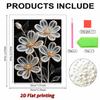 5D DIY Frameless Pearl Painting Daisy Pattern Painting Kit, Suitable for Home Living Room Bedroom and Other Wall Decoration Art Paintings