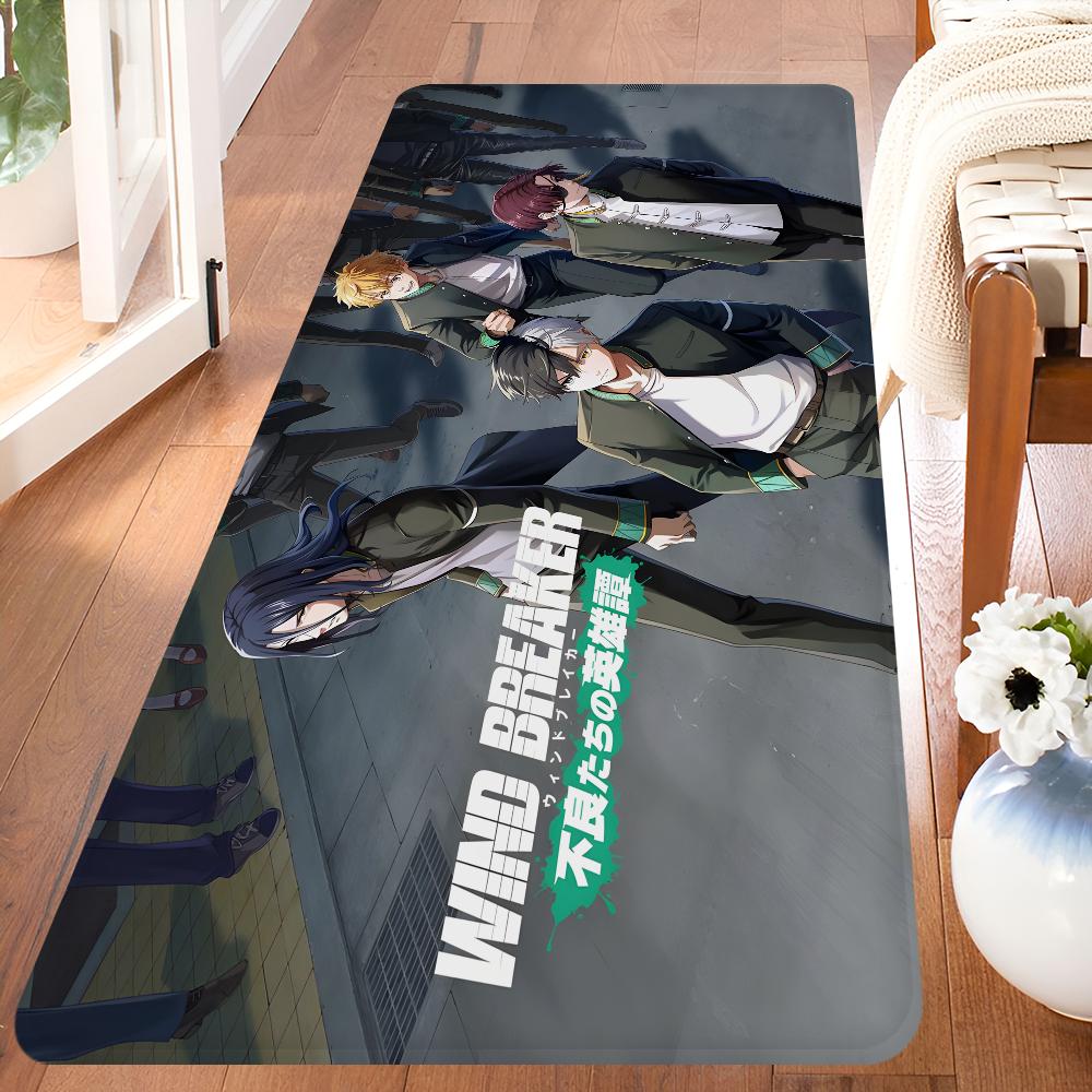 Wind Breaker Anime Room Mats Washable Non-Slip Living Room Sofa Chairs Area Mat Kitchen Alfombra