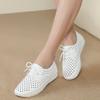 2025 Summer Sneaker Women Platform Shoes Female Genuine Leather Walking Flat Sandals for Women Breathable Comfort Vacation Shoes