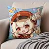 mmiHoYo KKlee GGenshin Impact Cushion Cover Pillowcase Antidustmite Invisible Zipper Short Plush Sofa Cushion