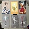 10.3*6cm Tarot on Canvas - A Stroll Through A Virtual Museum, 78 Pcs Tarot Cards Based on Rider Waite System