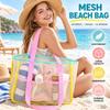 Foldable Shoulder Bag Mesh Storage Bag Durable Grocery Mesh Tote  For Women