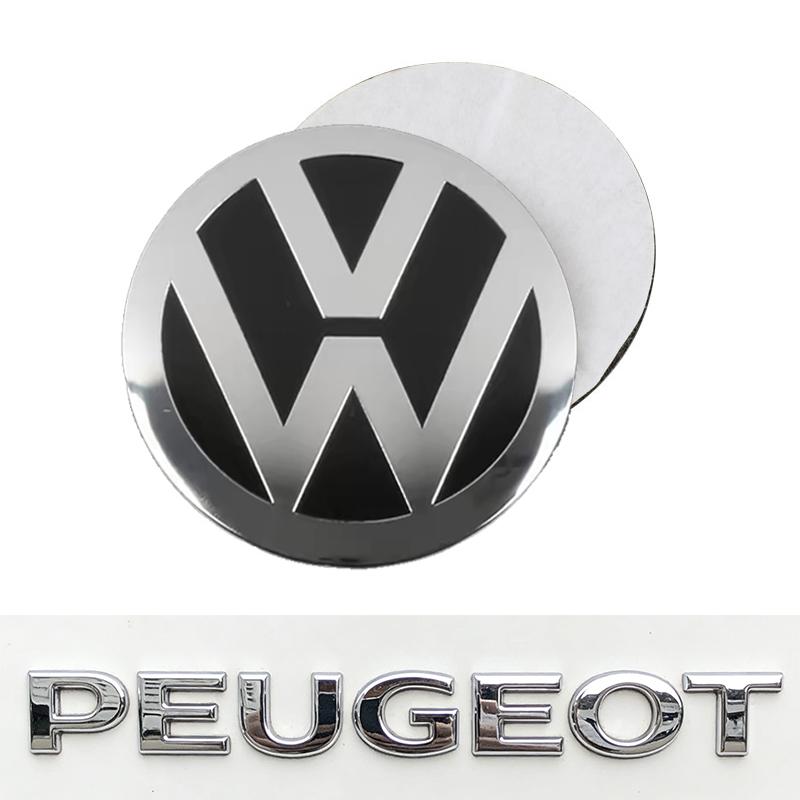 KUDFZ1 Car Wheel Center Hub Cap Stickers Accessories  For VW Golf Amarok T5 Phaeton Teramont ID3 Tiguan T-Cross Passat Magotan Arteon