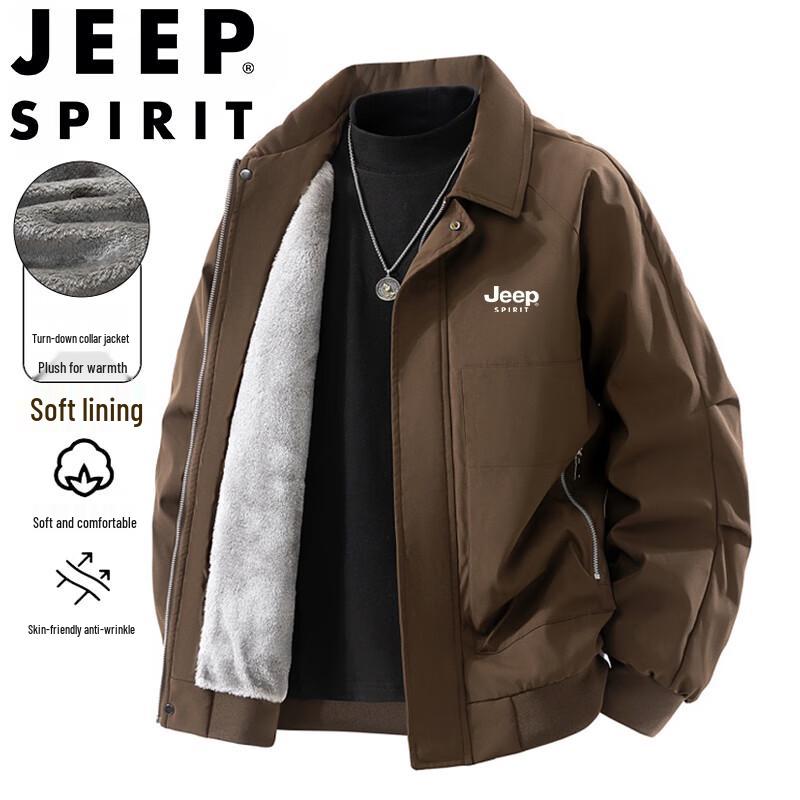 

JEEP SPIRIT Men s Winter Cotton-Padded Lapel Jacket 2XL