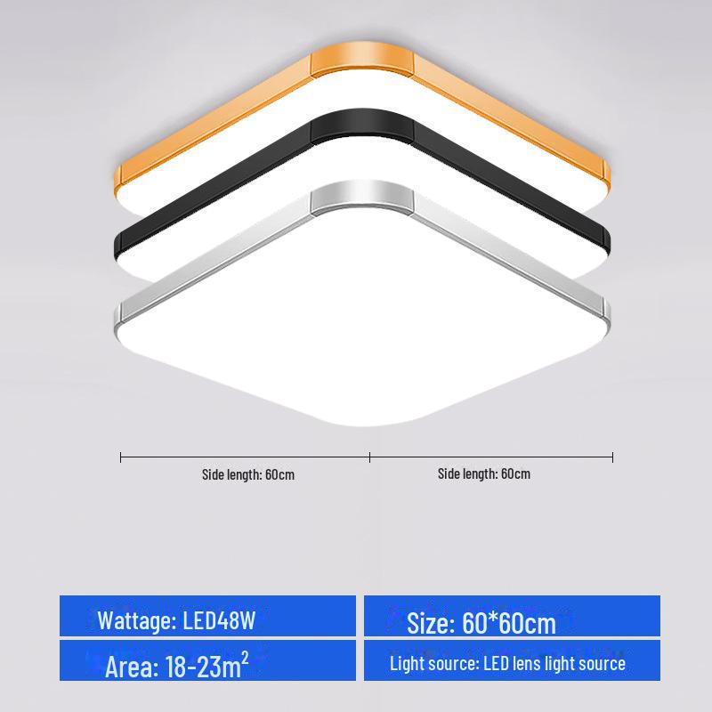 Modern Rectangular Aluminum LED Ceiling Lamp for Bedroom, Study, Living Room, and Engineering Lighting