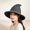 Halloween Wizard Hat Cotton Yarn Knitted Witch Hat Adult Children's Pointed Wizard Hat