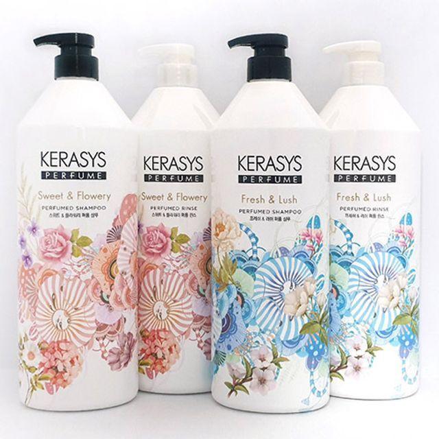 FJKHNDNZ KERASYS Perfume Shampoo Rinse 1L Large Capacity Shampoo Fresh & Rush Rinse 1L