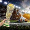 Official FIFA World Cup Trophy Replica - 27/36cm Resin Football Trophy for Fans and Collectors