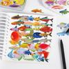 50 Ocean Creatures Fish Stickers - Creative Graffiti, Transparent PET, Waterproof for DIY Journals & Phone Cases