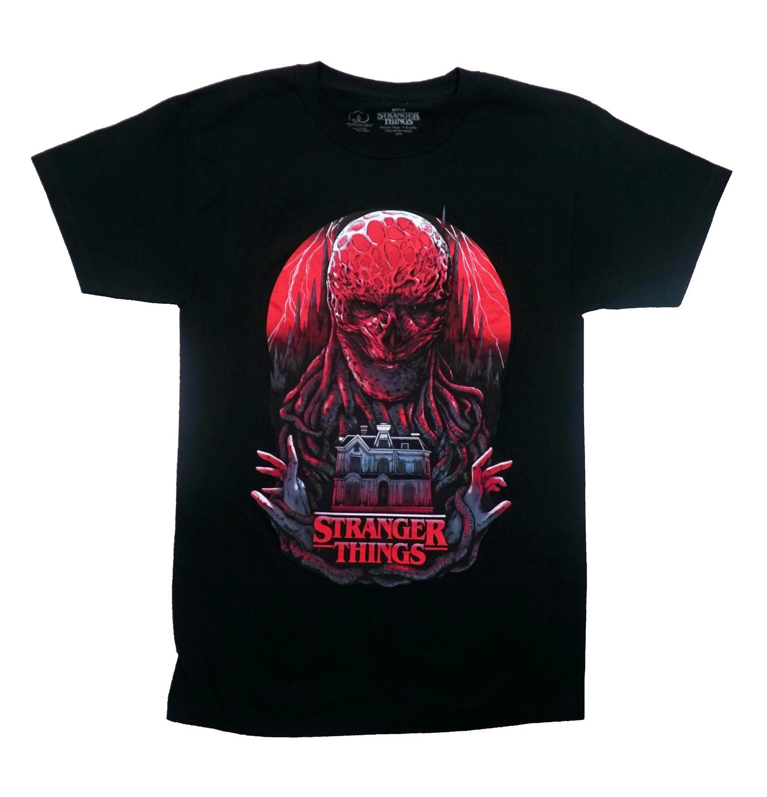 Stranger Things Mens T-Shirt - All Red Vecna Over House 2XL