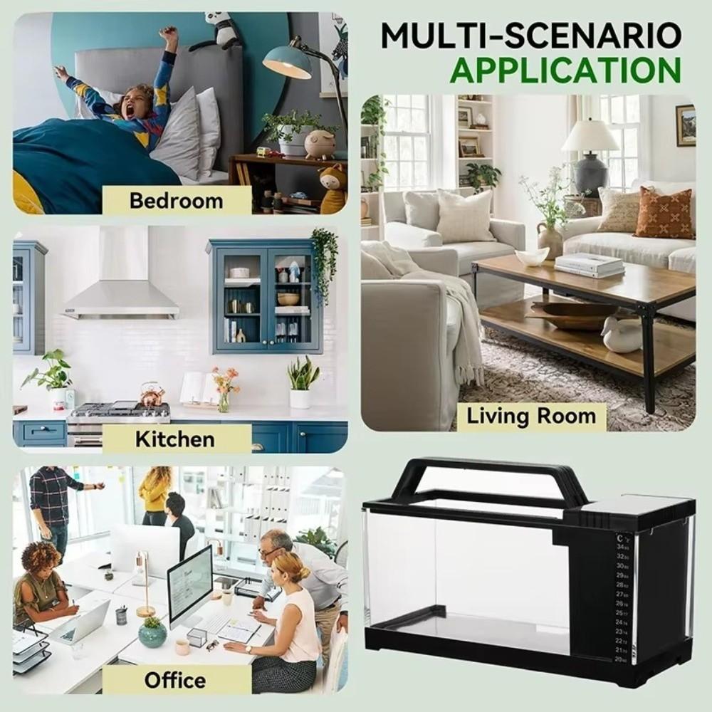 Heating Pad Integrated Fish Tank Built-In Light Desktop Fish Tank Office Decor