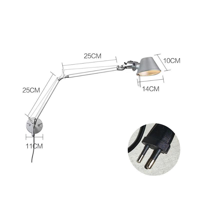 

Adjustable Industrial Wall Lamp - Modern Rotatable Design for Bedroom & Living Room