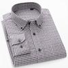 5XL Men Shirt Long Sleeve Slim Fit Cotton Oxford  Classic Stripes Shirt Men Long Sleeve Plaid Shirts Casual Business Soft Cozy