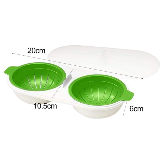 1 Sada Vařič vajec 2 Dutiny Potravinářský Drenáž Nepřilnavý s Víkem Kuchyňské náčiní Mikrovlnná trouba Dvojitý Vařič vajec Výrobník Hrnec pro Kuchyň