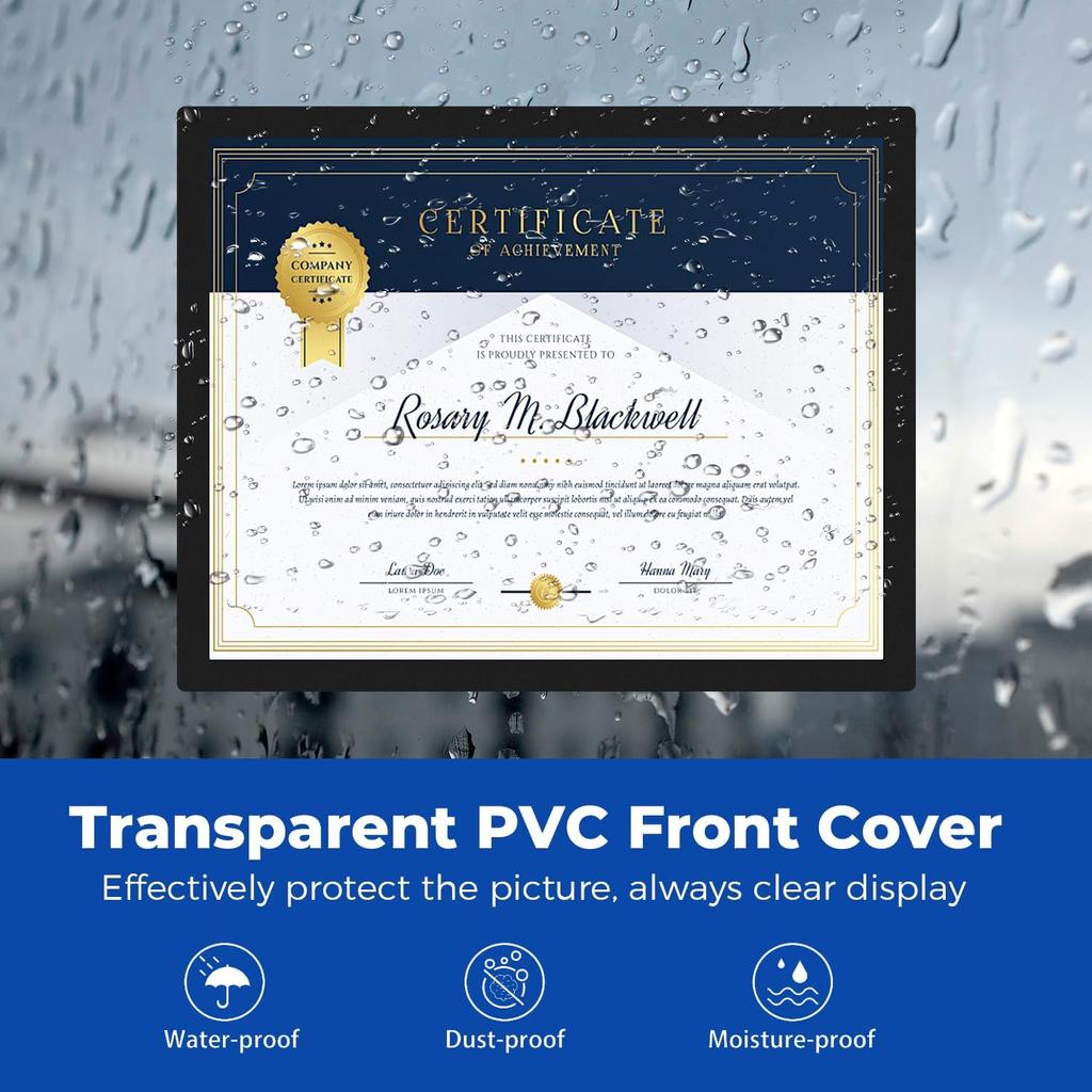 Magnetic Sign Holder, 20 Pack 8.5"x11" Magnetic Paper Holder,Self Reble Adhesive Frames,Picture Frame Document Holder Walls & Window Adhesive Frames