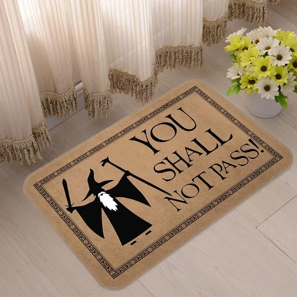 You Shall Not Pass Room Carpet for Bedroom Prayer Rug Welcome Mat Home Decorations Doormat Entrance Door Balcony Rugs Bath Foot