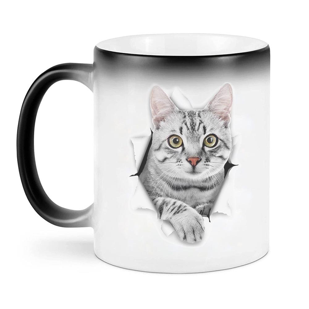 Ceramic Coffee Mark Cup Temperature-sensitive Color-changing Cup