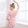 Cotton Gymnastics Leotards Short Sleeve Ballet Bodysuits Fashion Ballet Dress  Children