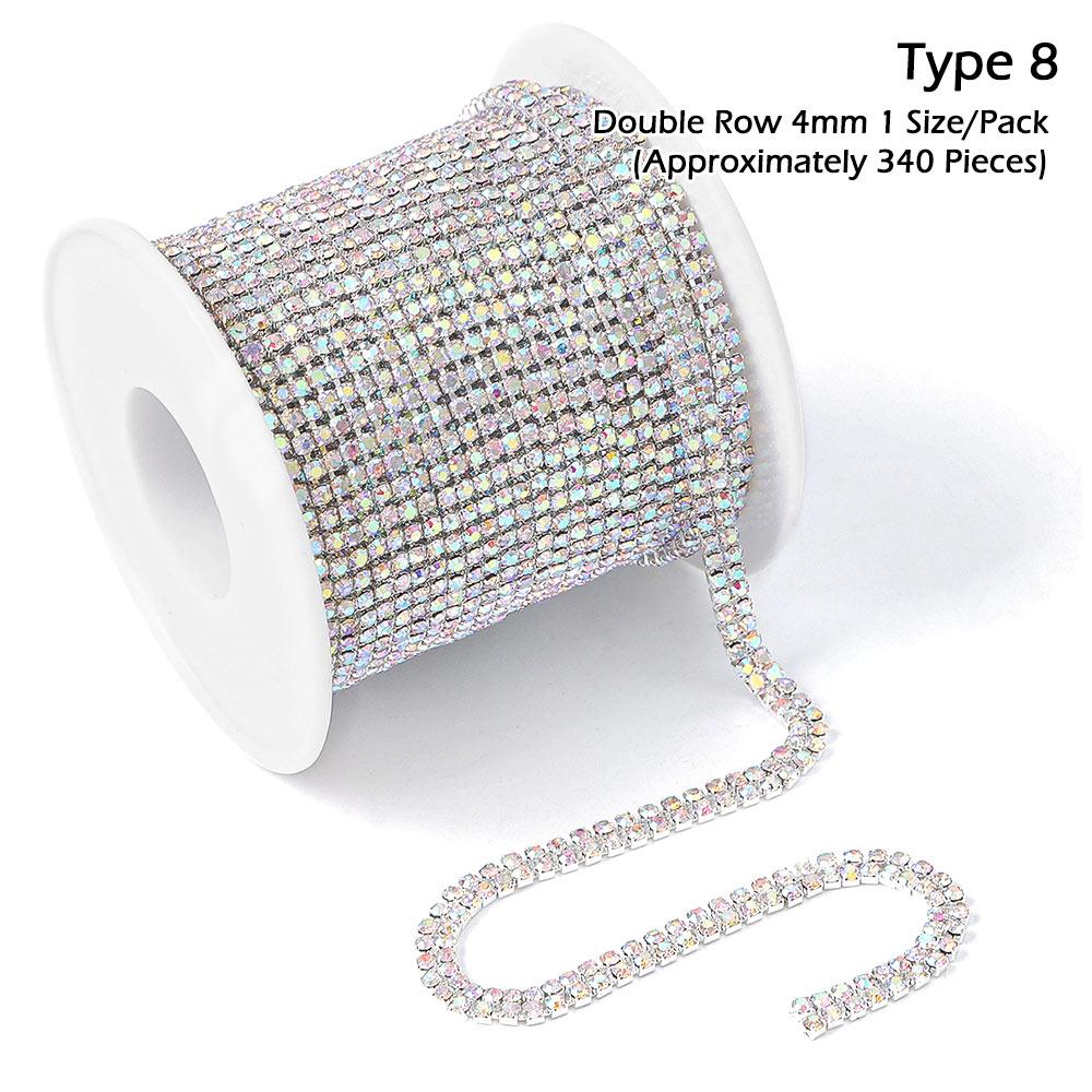 Trim Applique AB Dense Rhinestone Chain Glitter Crystal Diamond Beads Rhinestone Chains  Home Decor
