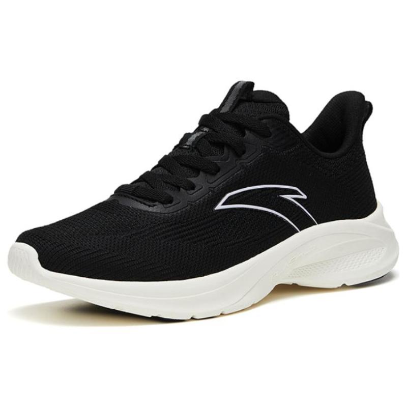 Anta Fabric Cushioning Slip Resistant Abrasion Resistant Breathable Low top Running Shoes Women's Black Sneakers 122325576-2