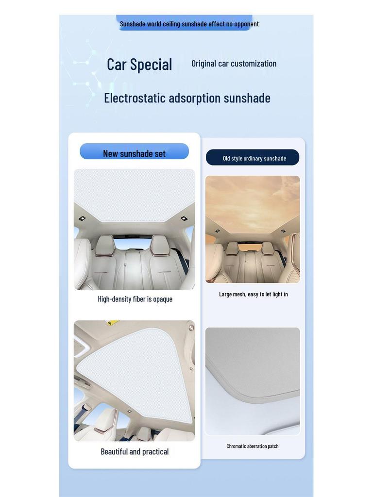 Zeekr 22 Model 009 Sunroof Sunshade: Heat Insulation & Privacy Protection, Opaque Design