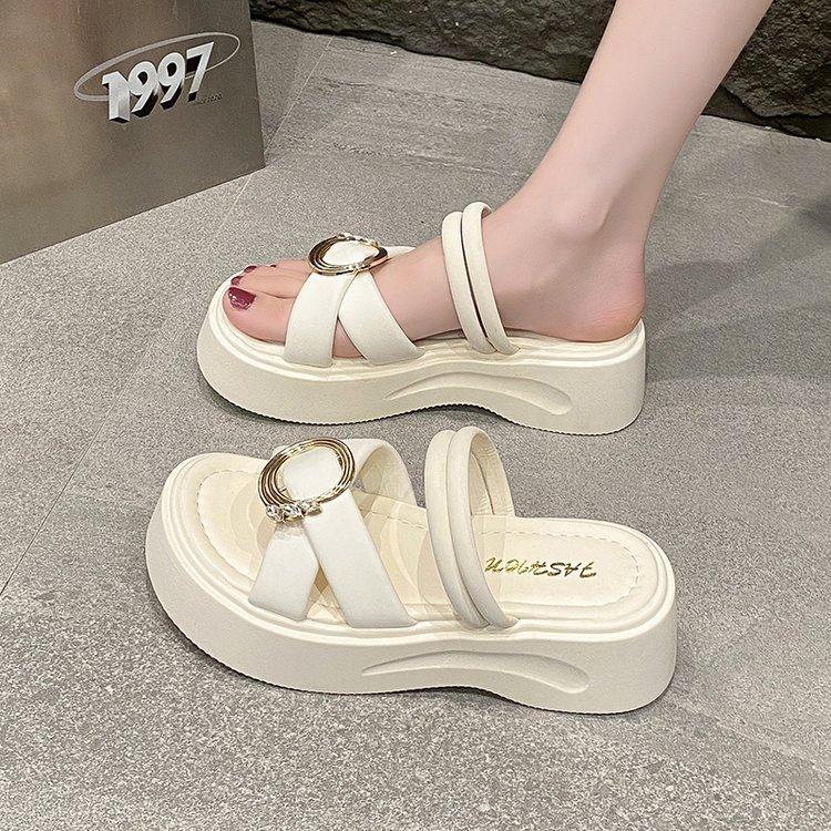 [Ushilai] Platform Roman Sandals, New Fairy Style with Skirt Women 2025 New Summer Fashion Versatile