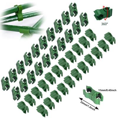 10PCS Universal Plant Support Clips, Gardening Fix Connector for 8-20mm Stakes, Plastic Climbing Pergola Fixed Bracket