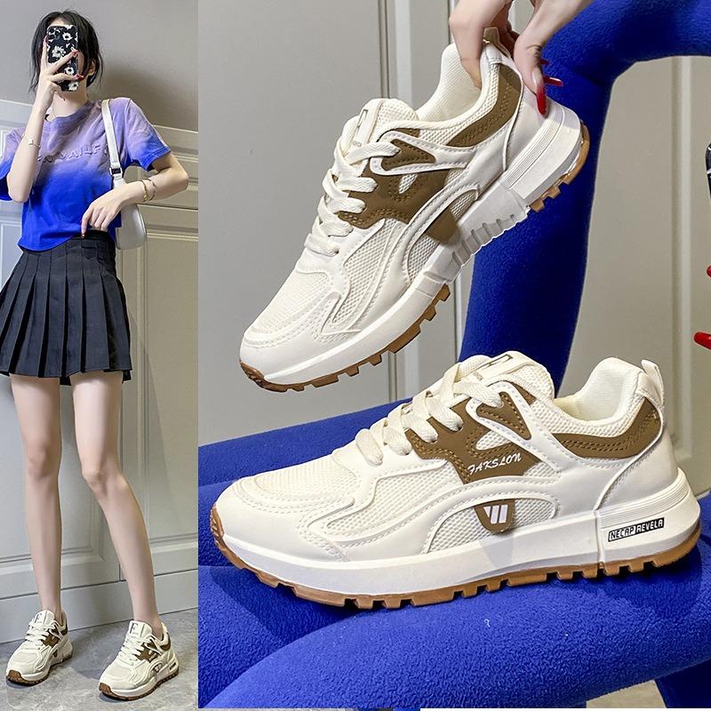 

New Dad Shoes Thick-soled Sports Shoes and Women s Casual Shoes 35 коричневый