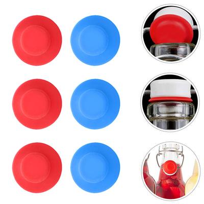 12pcs Red & Blue Bottle Replacement Sealing Gaskets, Leak-Proof Silicone Washers for Swing Top Cap,Home Canning,Beverage Bottle