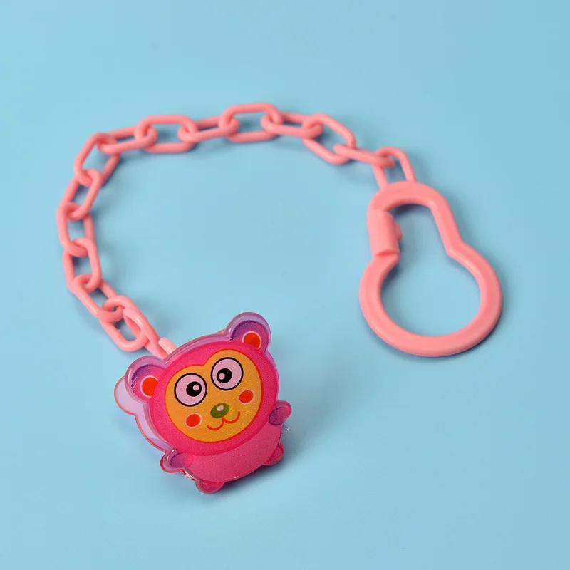 New Pacifier Leash Clip Cartoon Animals Nipple Baby Bibs Clip Pacifier Chain Holder Leash Newborn Baby Feeding Accessories