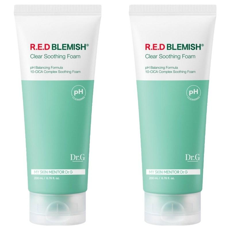 Dr.G Mildly Acidic Red Blemish Clear Soothing Foam, 200ml, 2 pcs