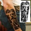 1 Sheet Realistic 3D Zeus Lion Warrior Temporary Tattoos For Men Women Adults, Long Lasting Waterproof Temp Fake Tattoo Stickers