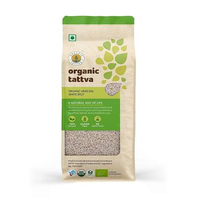 Organic White Urad Dal Chipped (500 G), Organic Urad Dal White Split, Organic Tattva