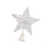 Classical Iron Star Tree Toppers With Plush Champagne Holiday Decoration
