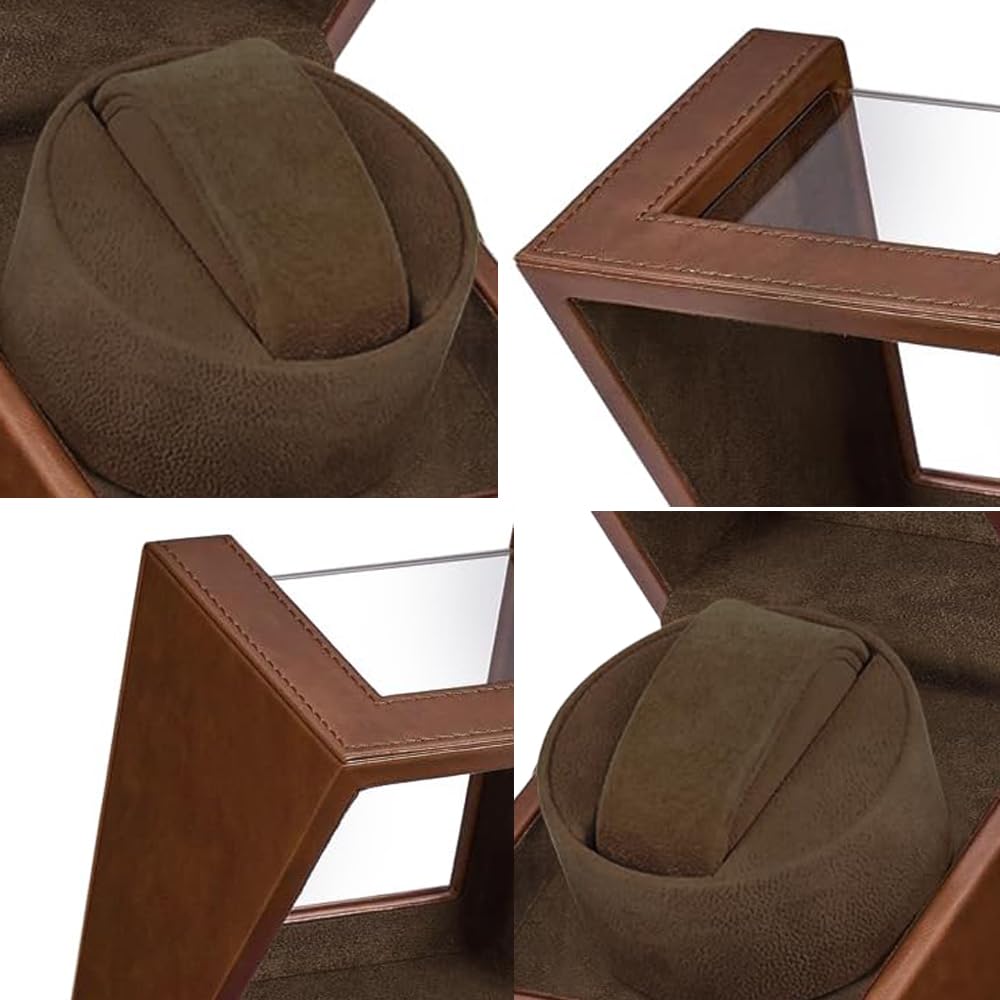 Watch Winder Automatic Watch New PU Suitable for and 2023 Upgrade (Single Watch) Winder, Model, High-Quality Leather, Men's Women's Watches,