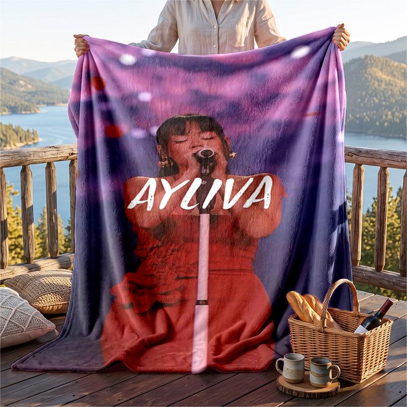 Warm Flannel Throw Blanket,Ayliva Lightweight Cozy Blanket For Bed Sofa And Daily Use