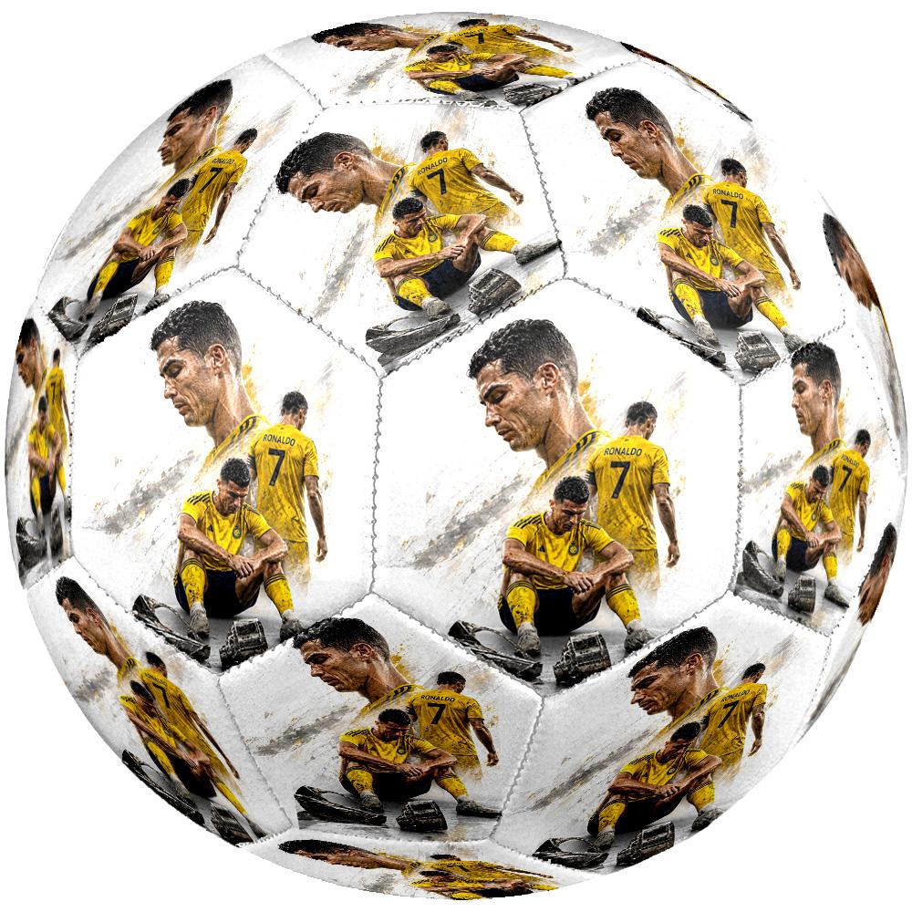 Ronaldo's Skyward Leap Soccer Ball Size 5 Football Machine-Stitched Indoor/Outdoor Universal Football Sports Enthusiast Gifts
